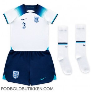 England Luke Shaw #3 Hjemmebanetrøje Børn VM 2022 Kortærmet (+ Korte bukser)